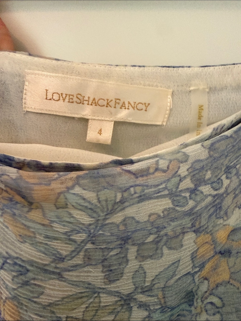 LoveShackFancy Pastel Floral Tiered Skirt in Blue, Pink & Yellow - Picture 2 of 4
